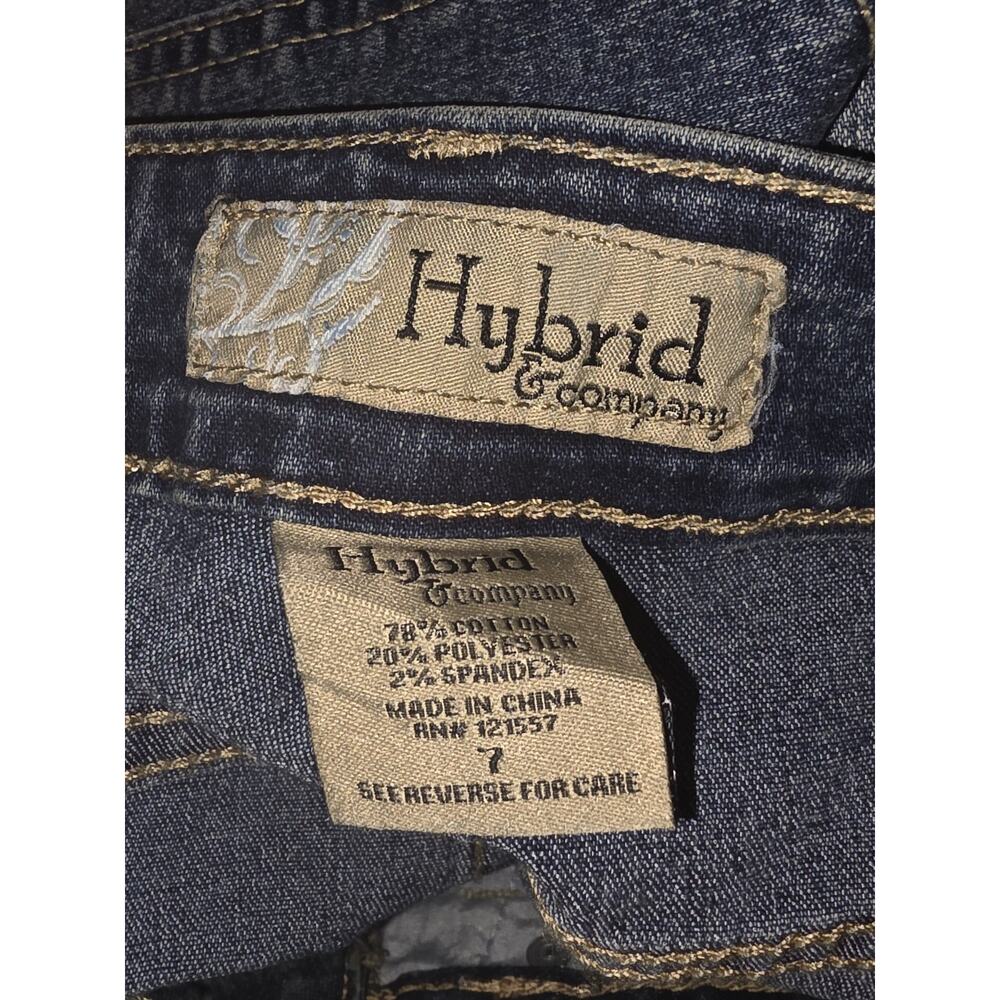 Hybrid & Company Jeans Womens Size 7 Wide Leg Blue Stretch Denim NWT - Picture 8 of 8